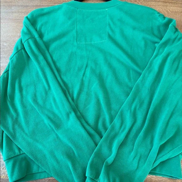 AVIATOR NATION SMILEY 2 RELAXED SWEATSHIRT-KELLY GREEN - Picture 3 of 4